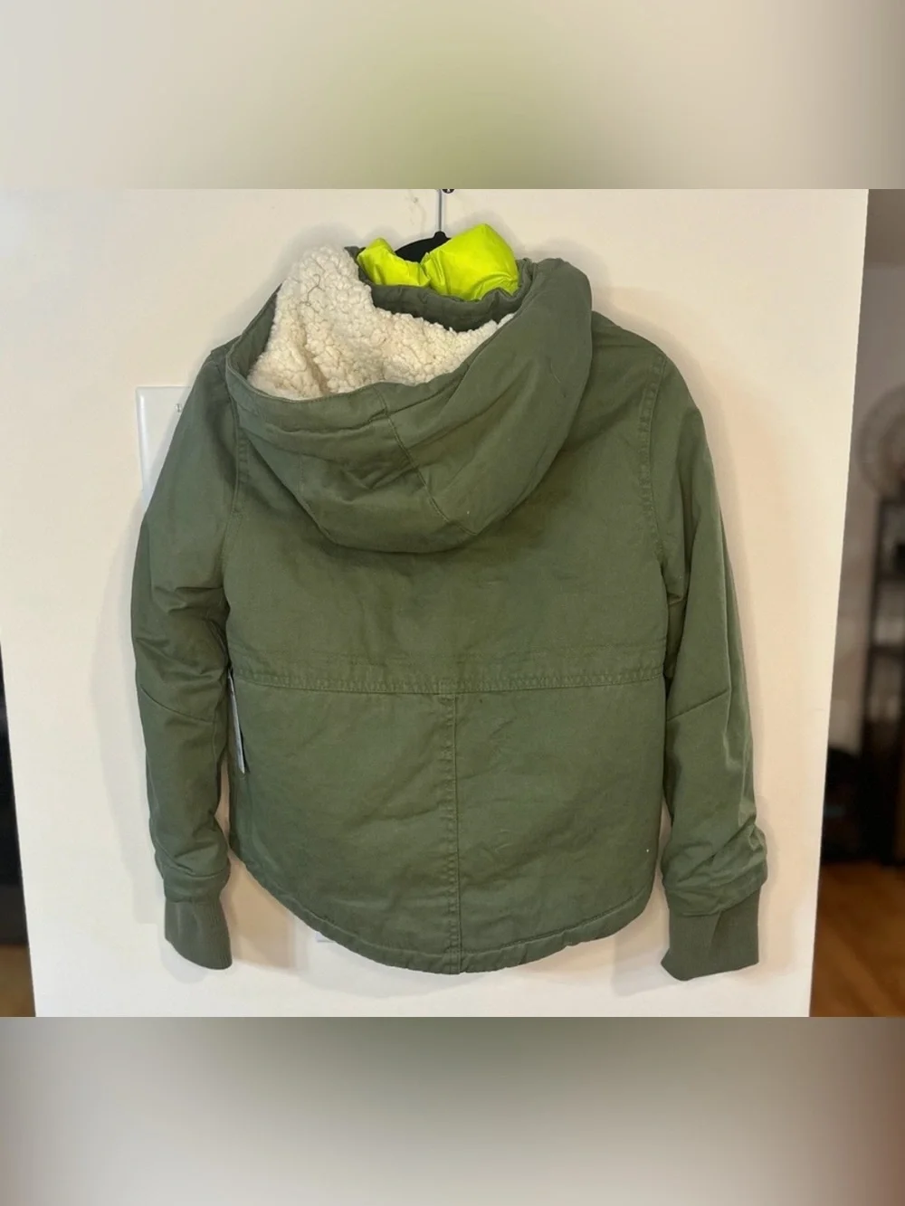 Thereabouts Boys Clover/Neon Green 3-1 Parka/Vest Combo Jacket NWT Size XXS4/5